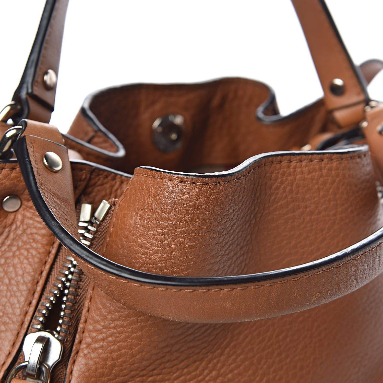 Burberry Grainy Calfskin House Check Small Maidstone Saddle Brown 15 of 15
