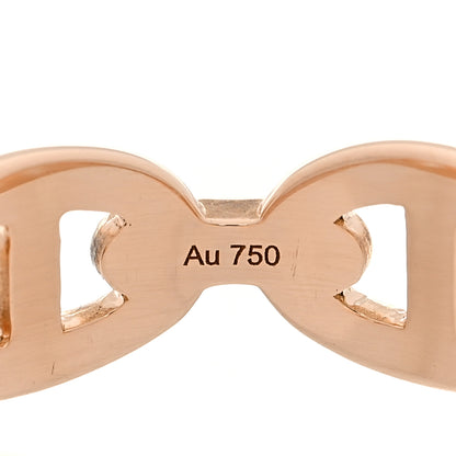 Hermes 18K Rose Gold PM Chaine d'Ancre Enchainee Ring 52 6 8 of 9