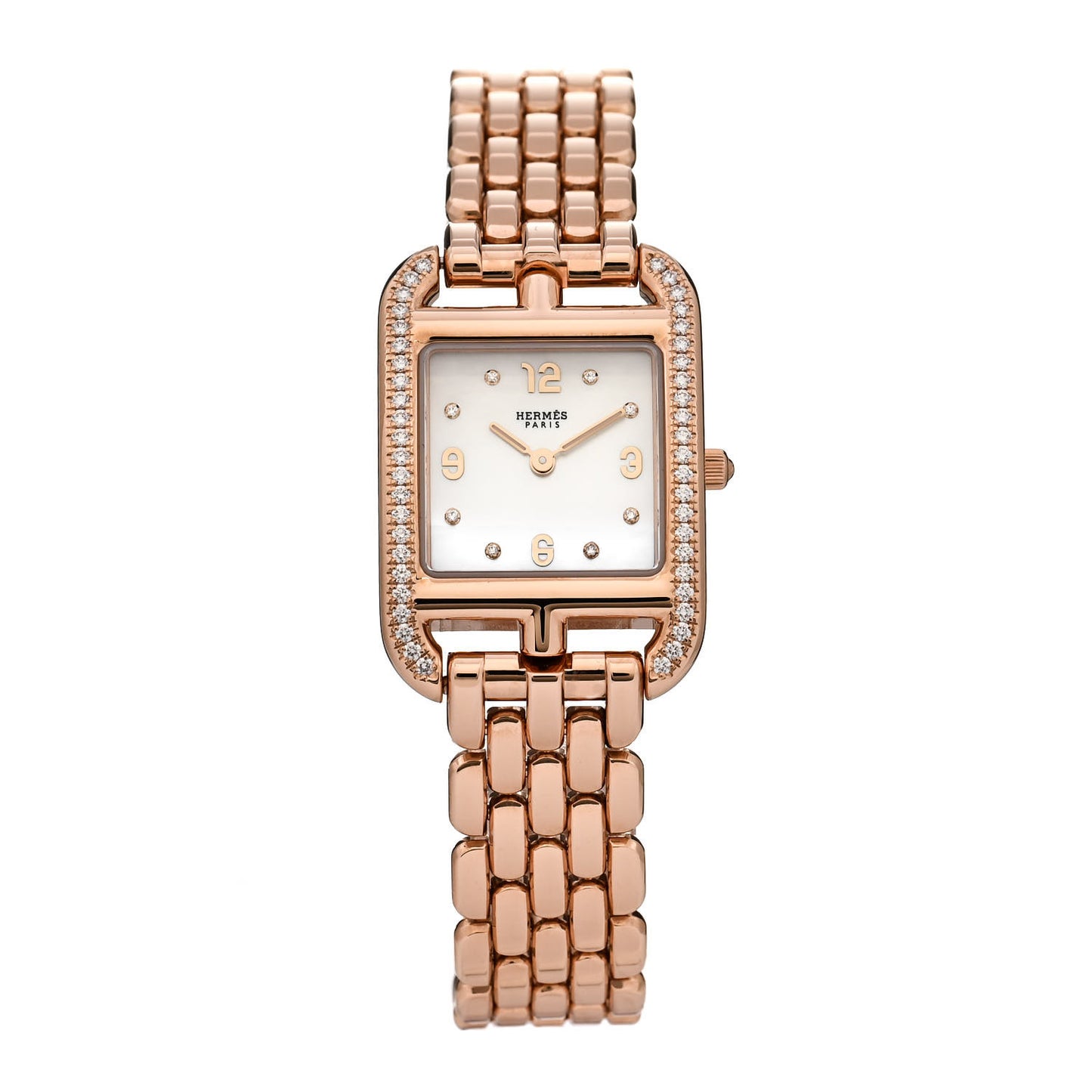 18K Yellow Gold Diamond Bezel Mother of Pearl 23mm Cape Cod Quartz Watch