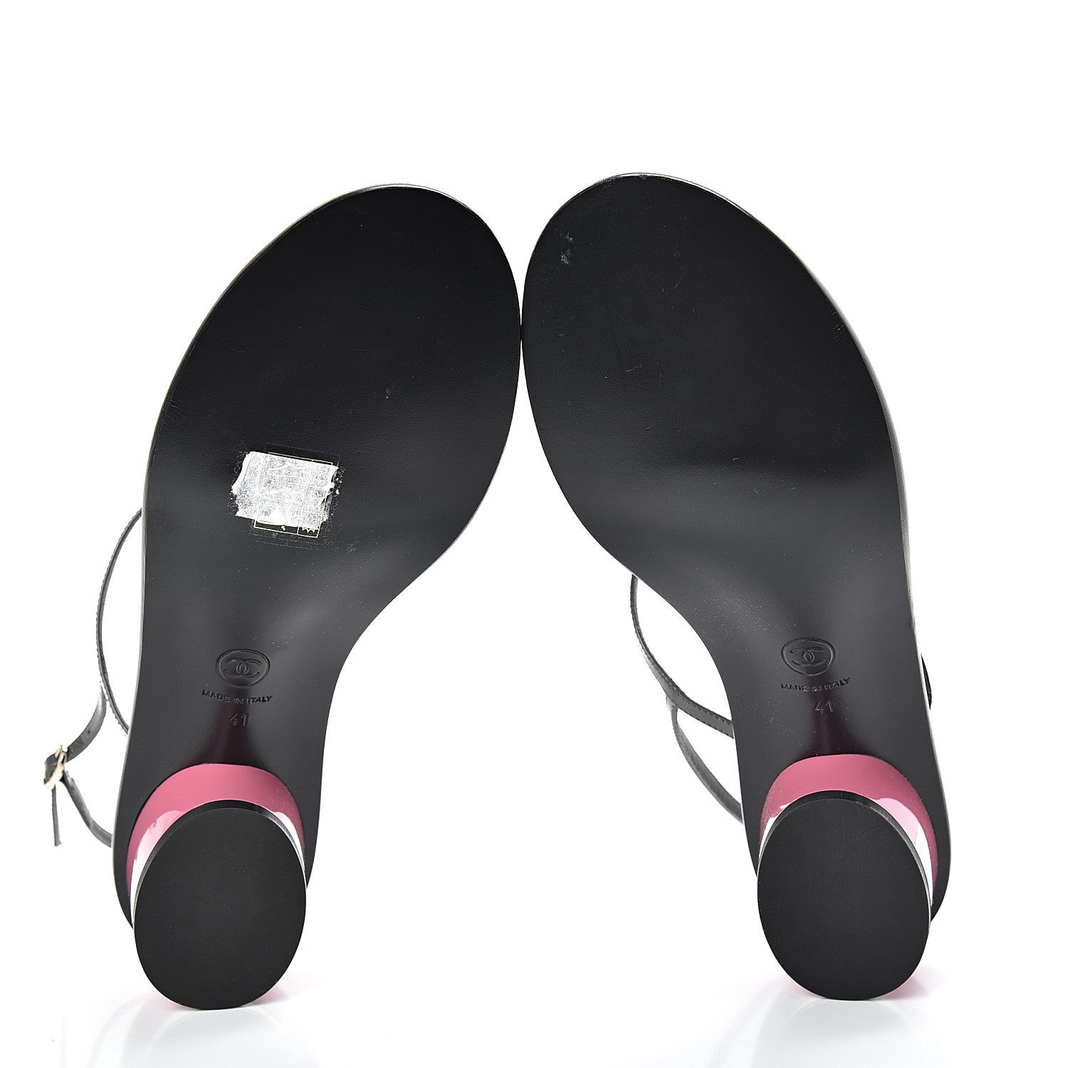Chanel Patent CC Thong Sandals 41 Grey Pink 5 of 9