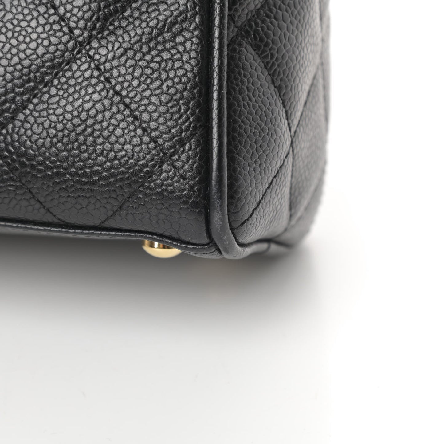 Caviar Quilted Small Bowler Black