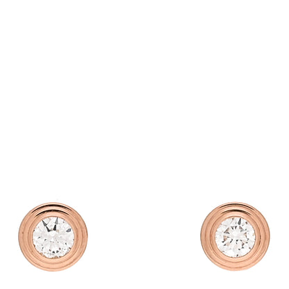 Cartier 18K Pink Gold Diamond XS D'Amour Earrings 1 of 6