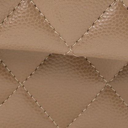 Chanel Caviar Quilted Medium Double Flap Dark Beige 8 of 11