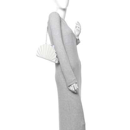 Judith Leiber Satin Pearl Embellished Origami Fan Clutch White 2 of 9