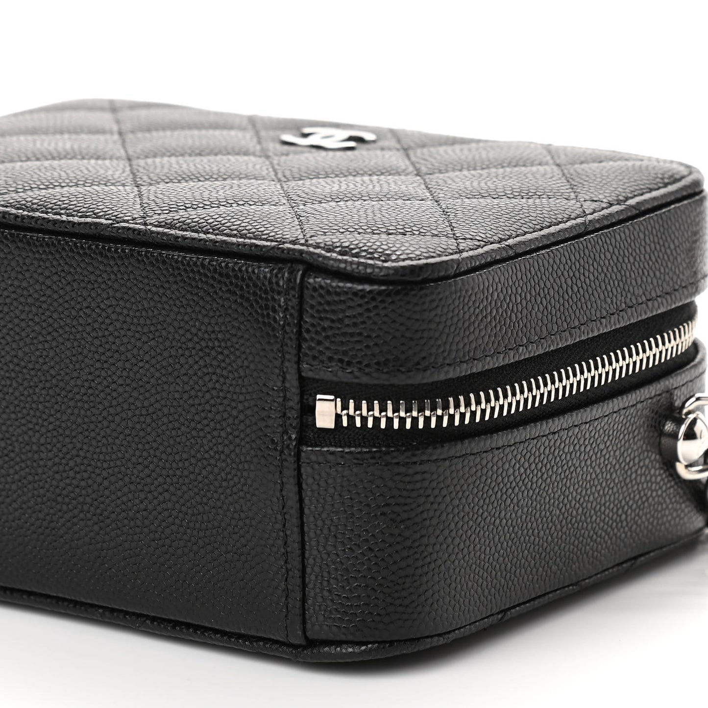 Caviar Quilted Camera Bag Black