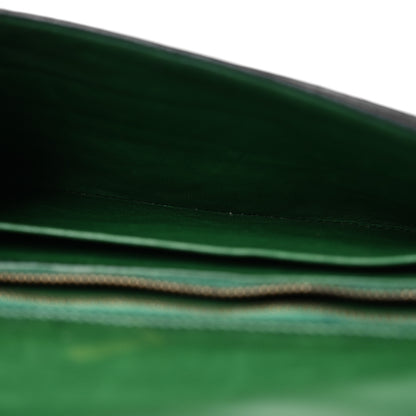 Hermes Shiny Porosus Crocodile Lydie Clutch Vert Fonce 5 of 18