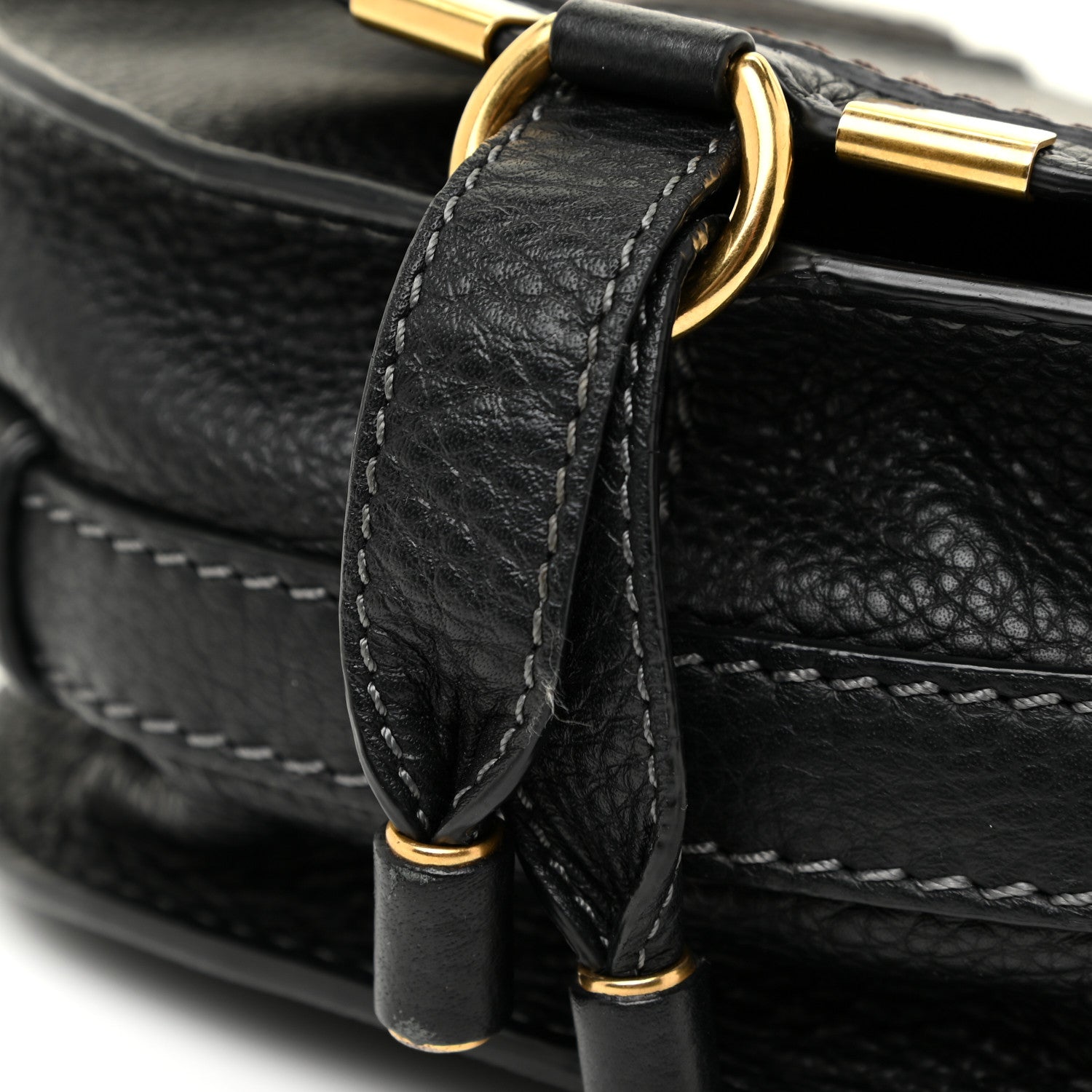 Chloe Calfskin Mini Marcie Round Crossbody Bag Black 12 of 13