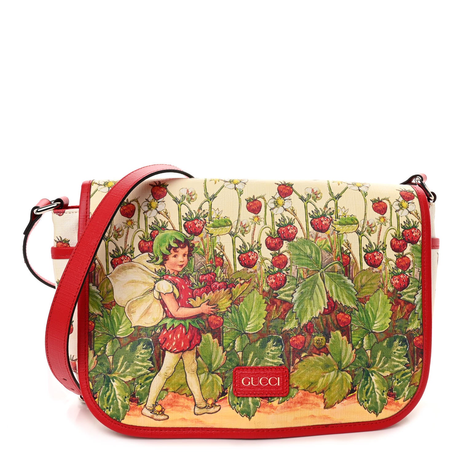 Gucci Coated Canvas Love Parade Kids Strawberry Fairy Messenger Bag Multicolor 1 of 10