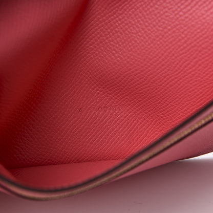 Hermes Epsom Bearn Gusset Wallet Rose Azalee 7 of 8