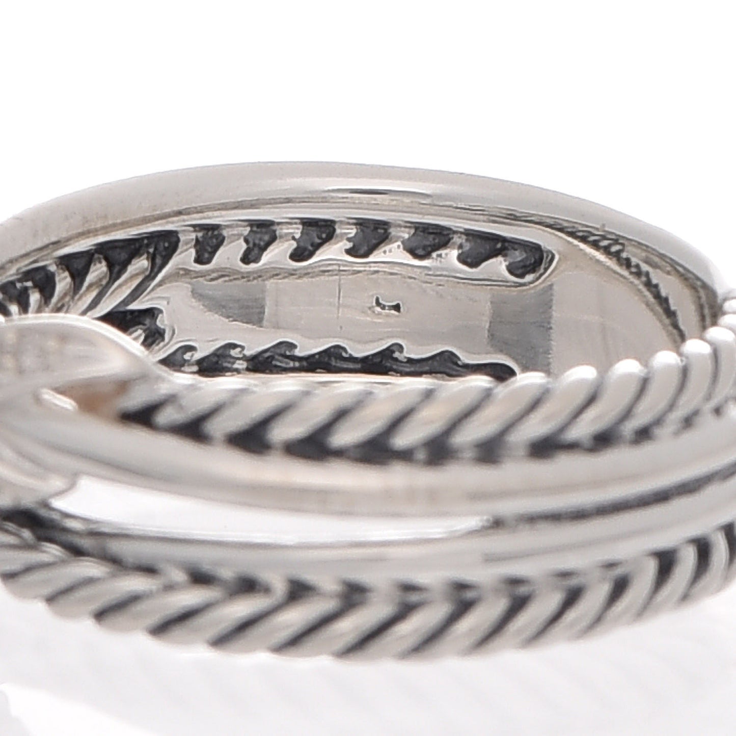 Sterling Silver Diamond X Crossover Ring 50 5.5