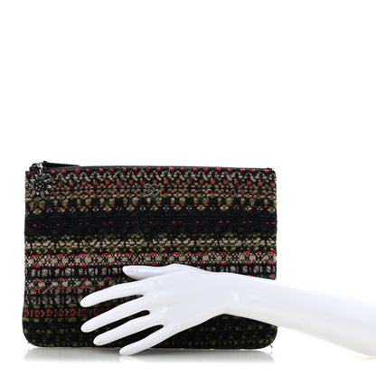 Chanel Tweed Quilted Medium Cosmetic Case Black 2 of 7