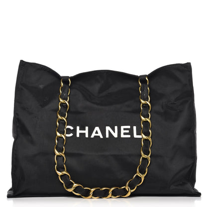 Chanel Canvas Chain Jumbo CC Tote Black 1 of 16