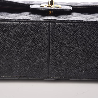 Chanel Caviar Quilted Jumbo Double Flap Black 9 of 11