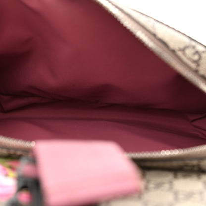 Gucci GG Supreme Monogram Blooms Medium Single Buckle Backpack Beige Multicolor Dry Rose 8 of 12