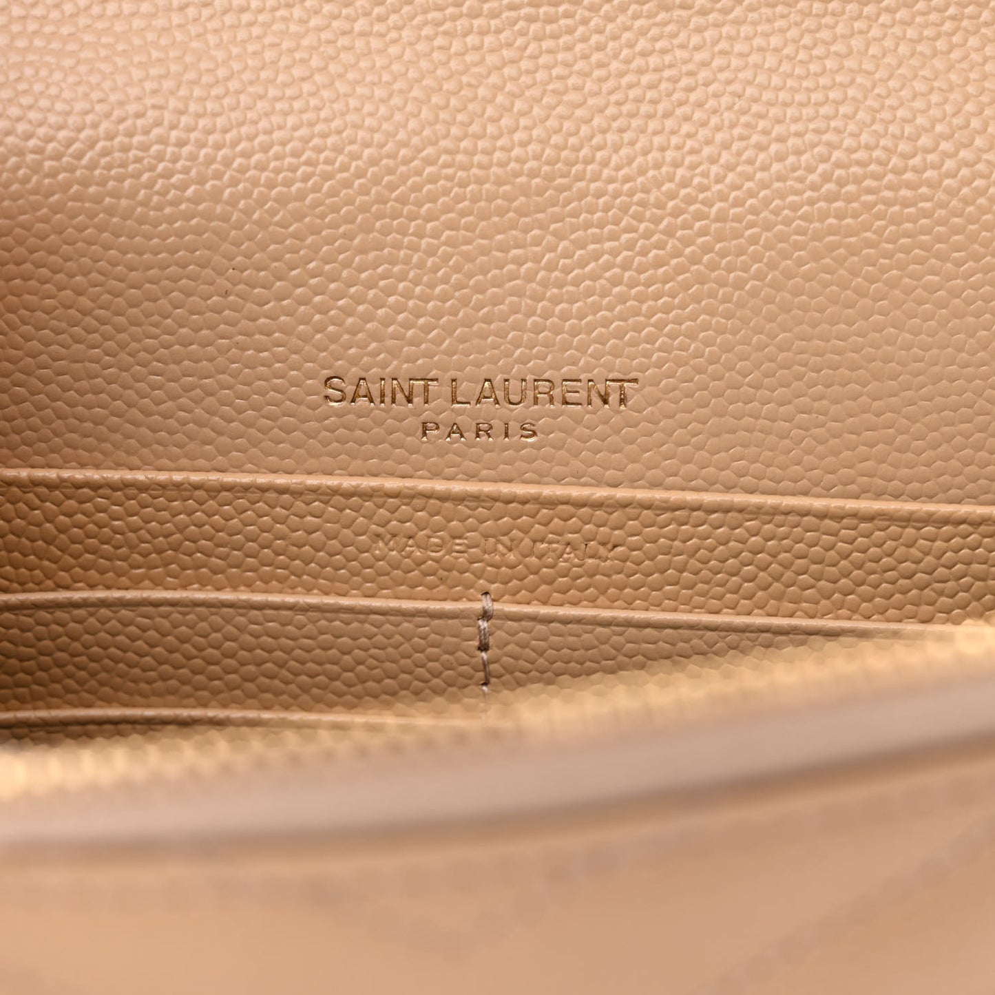 Grain De Poudre Matelasse Chevron Monogram Envelope Chain Wallet Nude Powder