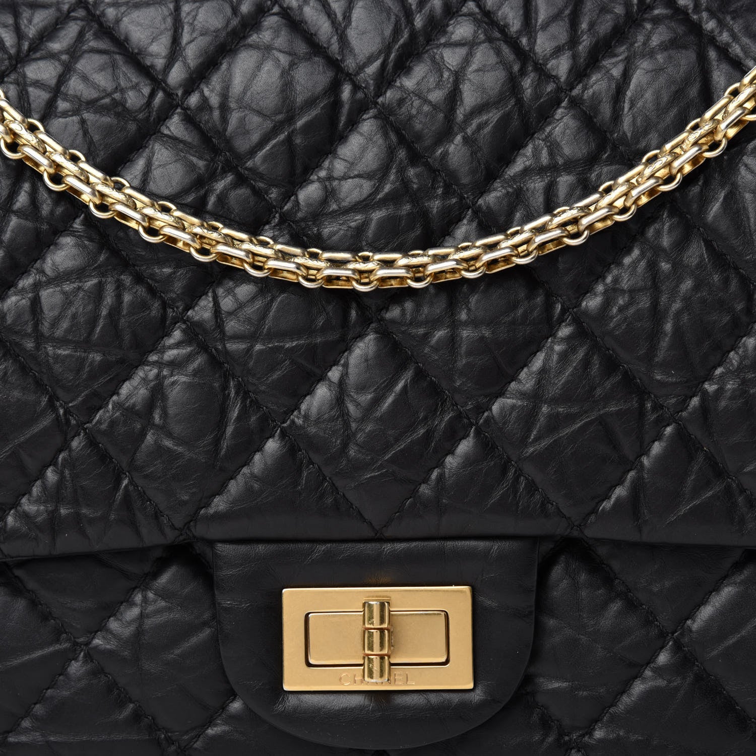 Chanel Aged Calfskin Quilted 2.55 Reissue 227 Flap Black 10 of 10
