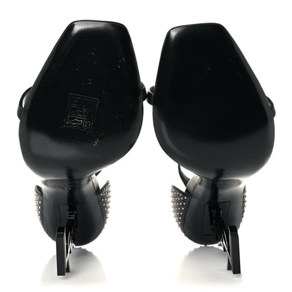 Saint Laurent Calfskin Studded Opyum 110 Sandals 39 Black 5 of 8