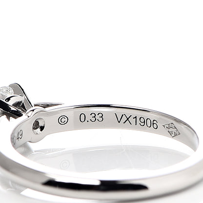 Cartier Platinum Diamond .33ct Solitaire 1895 Engagement Ring 49 4.75 5 of 7