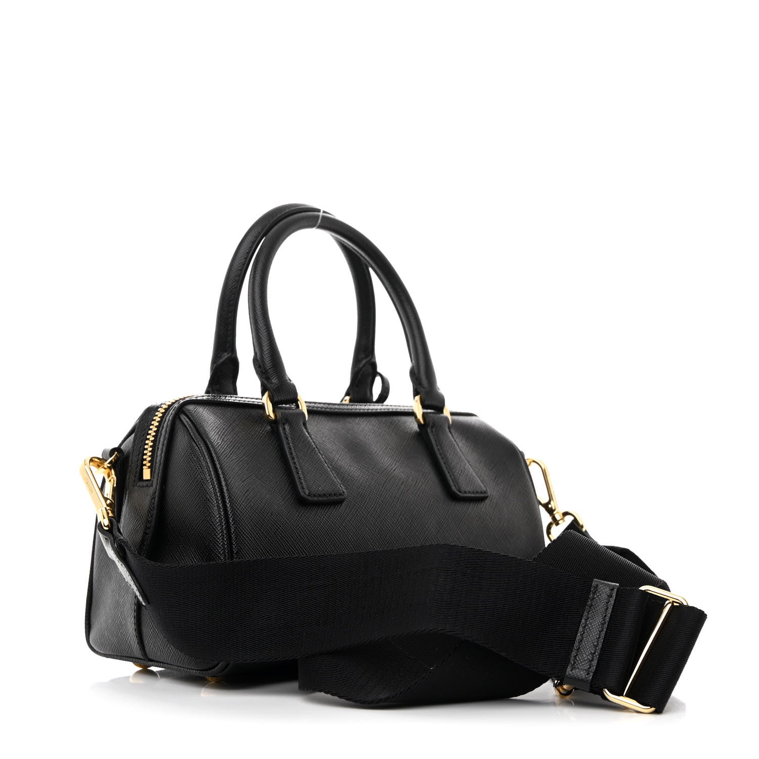 Prada Saffiano Lux Top Handle Crossbody Bag Black 4 of 11