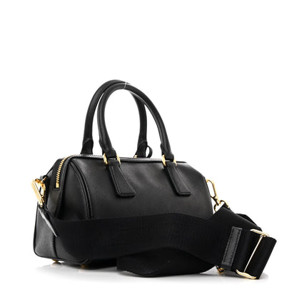 Prada Saffiano Lux Top Handle Crossbody Bag Black 4 of 11
