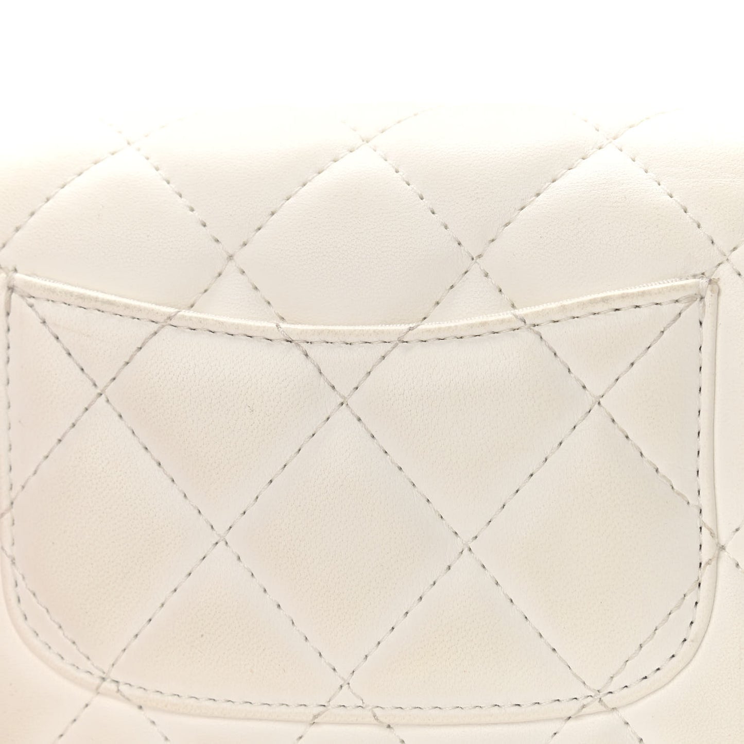 Lambskin Quilted Mini My Precious Flap White