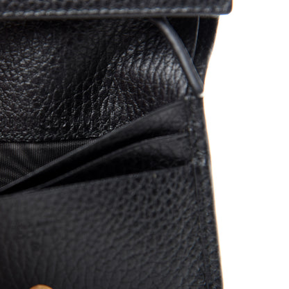 Gucci Pebbled Calfskin Butterfly Card Case Black 7 of 8