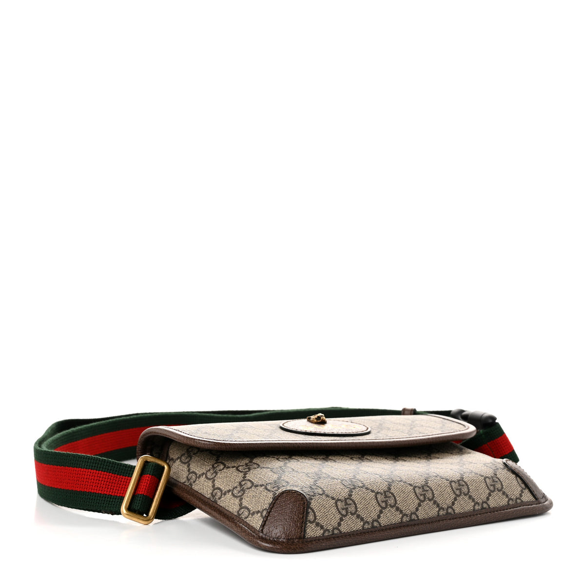 GG Supreme Monogram Neo Vintage Web Belt Bag Brown