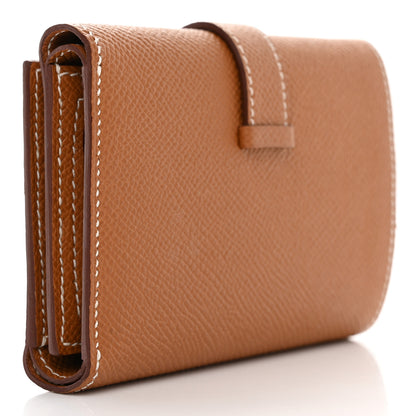 Hermes Epsom Tri-Fold Compact Bearn Wallet Gold 3 of 9