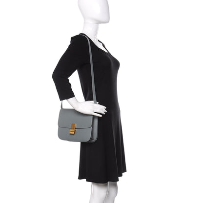 Celine Liege Calfskin Medium Classic Box Flap Bag Storm 2 of 10