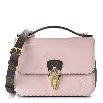 Louis Vuitton Patent Calfskin Monogram Cherrywood BB Rose Ballerine 1 of 9