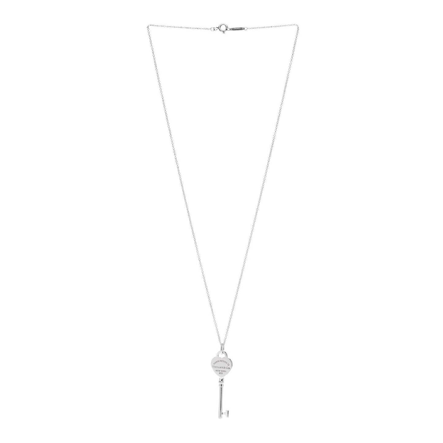 Sterling Silver Return to Tiffany Heart Key Pendant Necklace