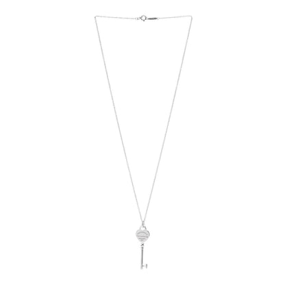 Tiffany Sterling Silver Return to Tiffany Heart Key Pendant Necklace 3 of 5