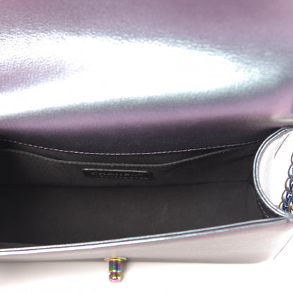 Chanel Iridescent Goatskin Quilted Medium Boy Flap Purple 5 of 11