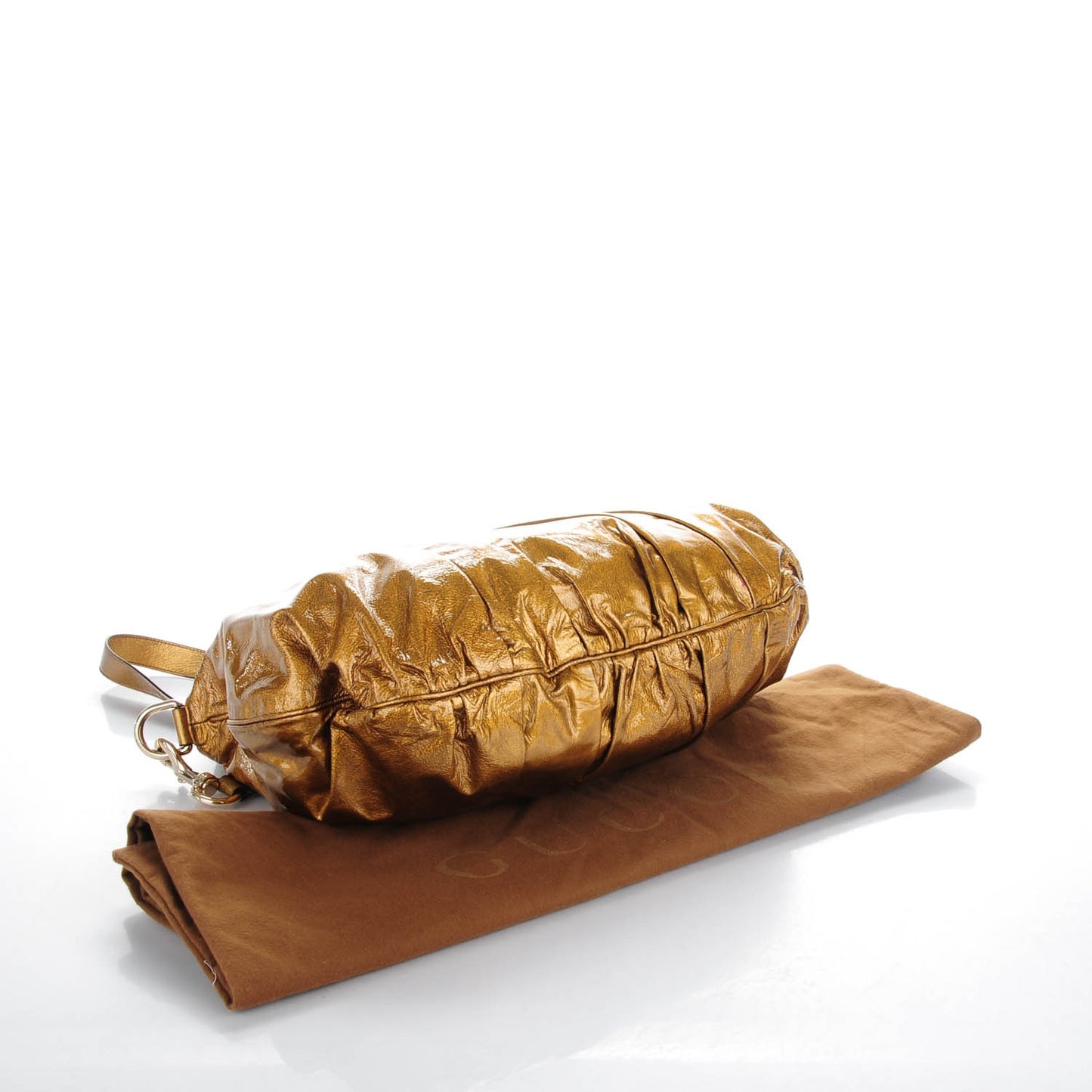 Patent Medium Hysteria Top Handle Bag Gold