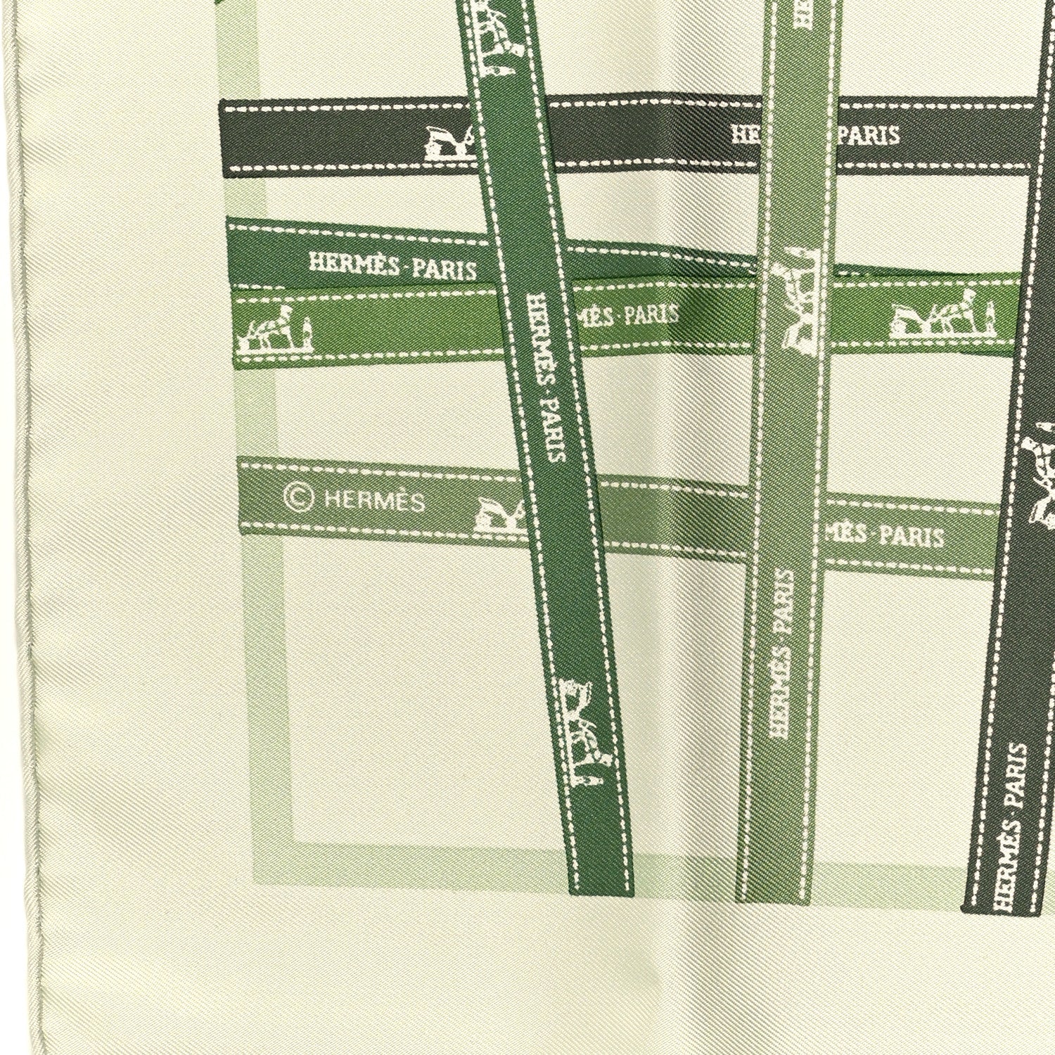Hermes Silk Bolduc Pocket Square 45 3 of 4