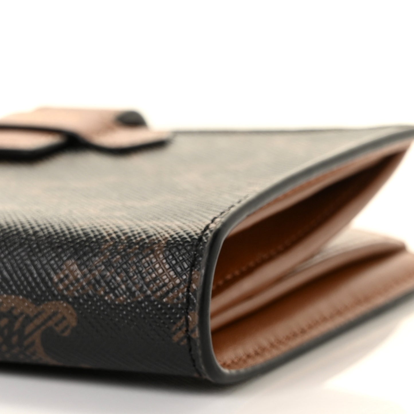 Canvas Triomphe Medium Strap Wallet Tan