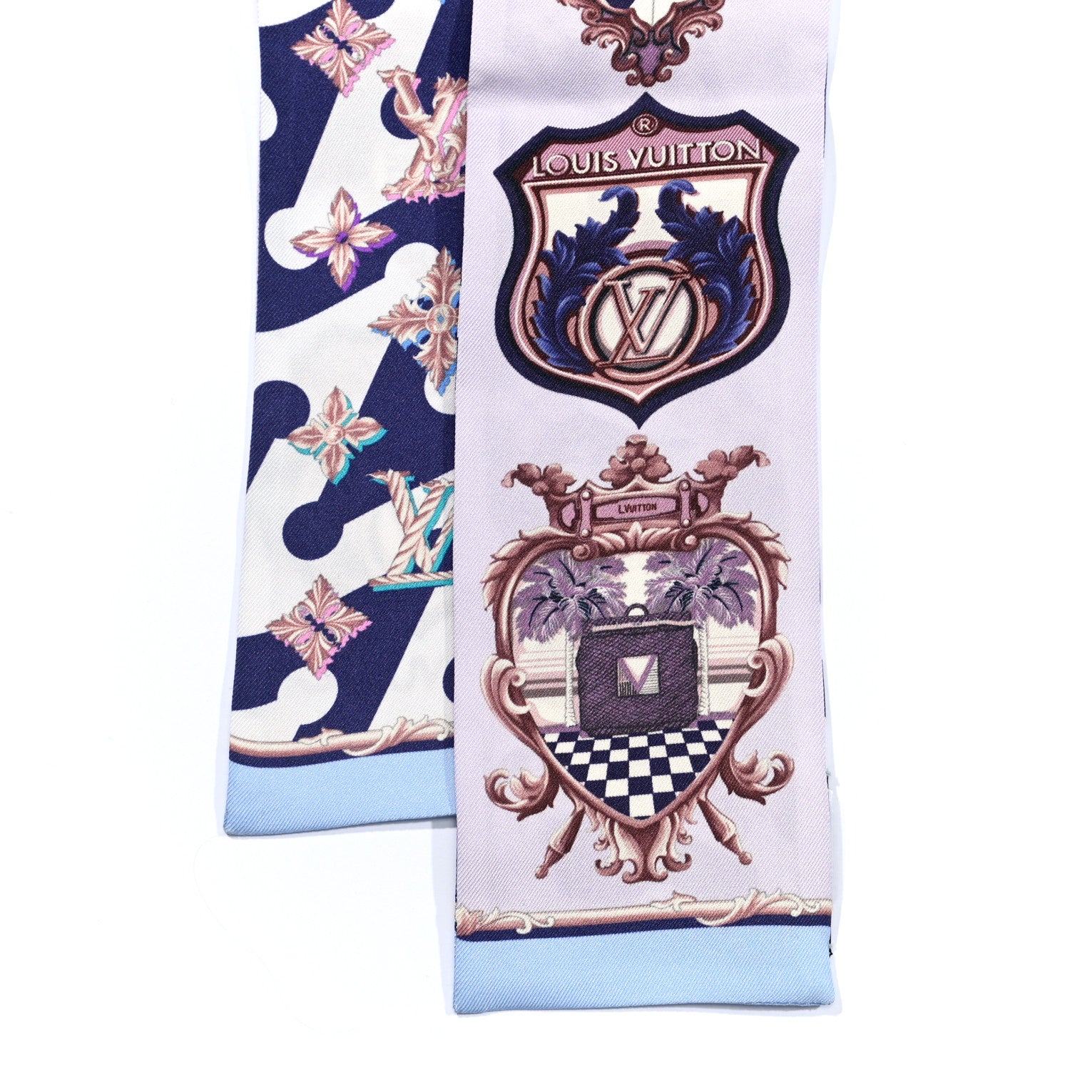Louis Vuitton Silk Into Louis Bandeau Blue Grey 2 of 3