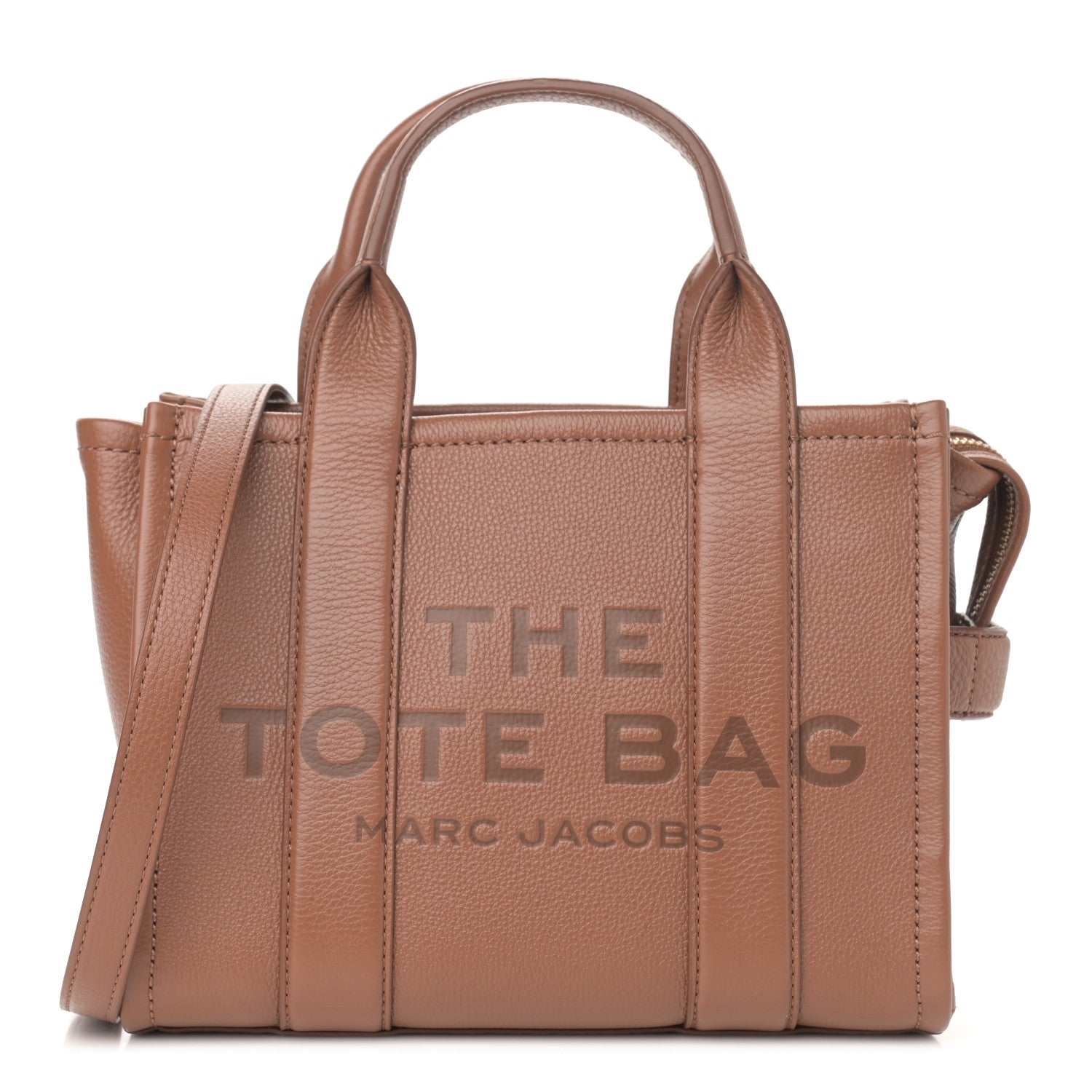 Marc Jacobs Grained Calfskin Small The Tote Bag Argan Oil 1 of 13