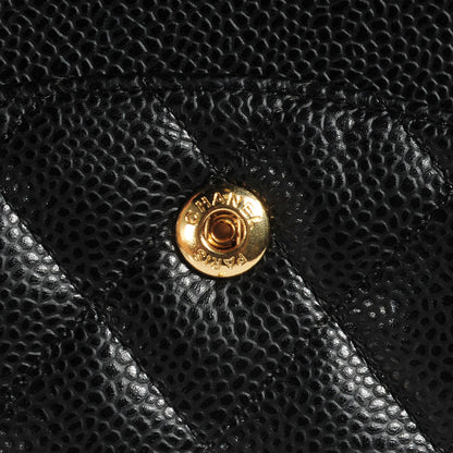 Chanel Caviar Quilted Medium Double Flap Black 9 of 11