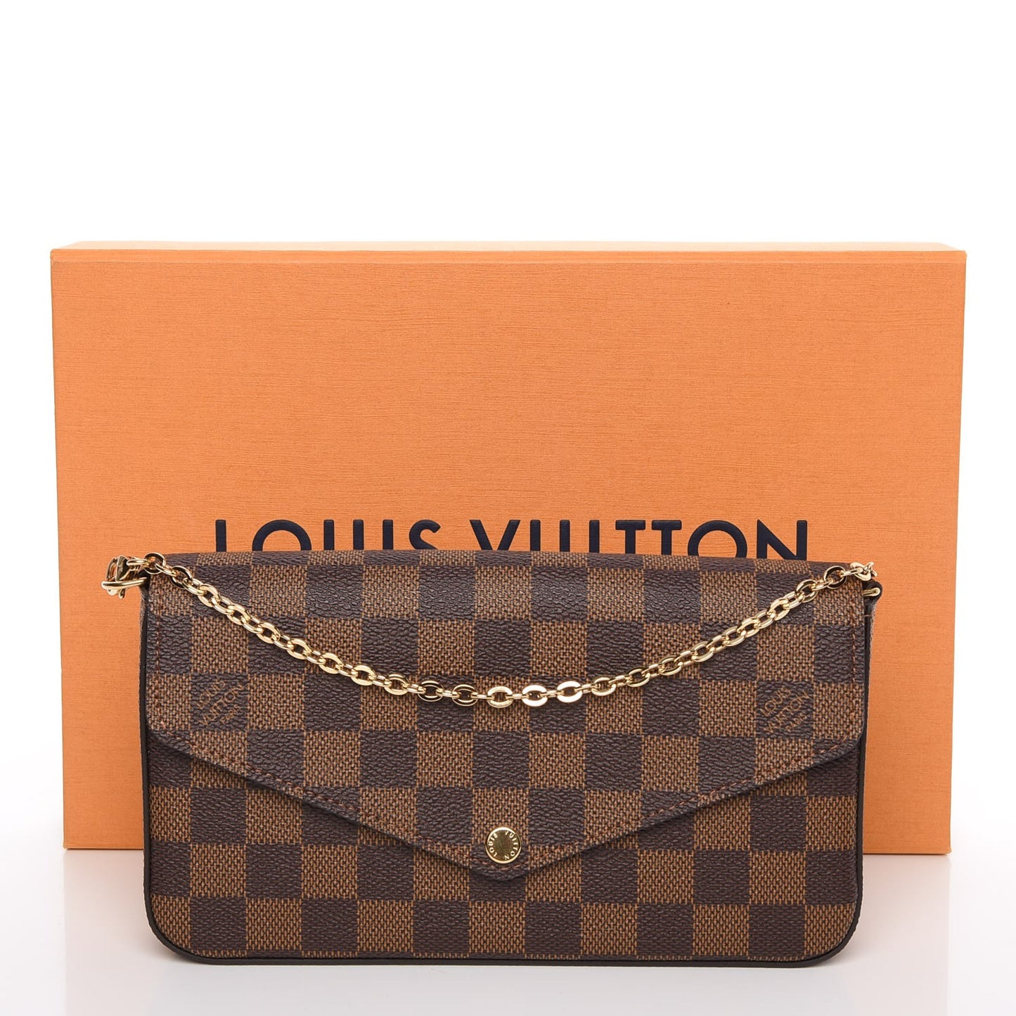 Damier Ebene Pochette Felicie Chain Wallet