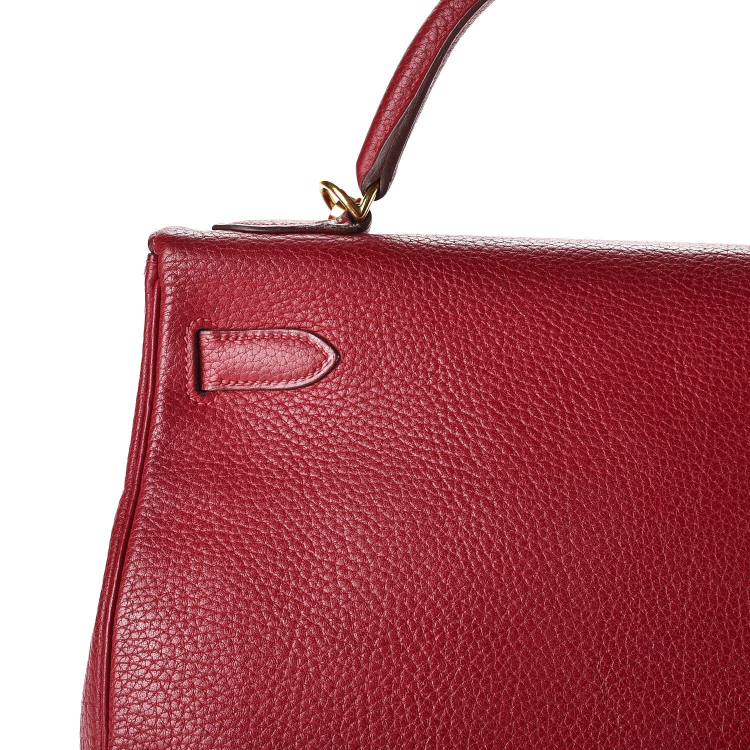 Hermes Taurillon Clemence Retourne Kelly 32 Rouge Garance 11 of 41