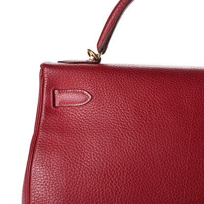 Hermes Taurillon Clemence Retourne Kelly 32 Rouge Garance 11 of 41