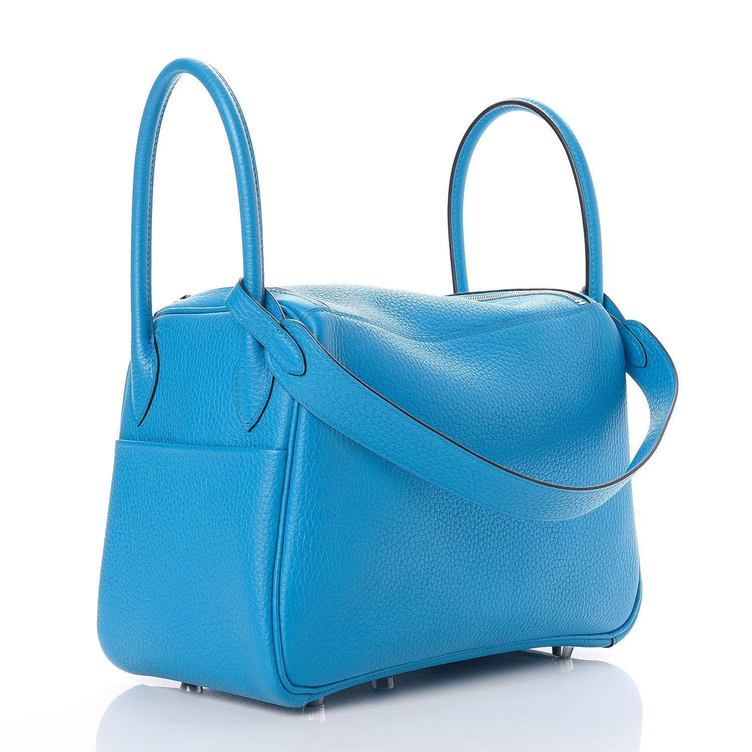 Hermes Taurillon Clemence Bi-Color Lindy 26 Bleu Zanzibar Malachite 3 of 8