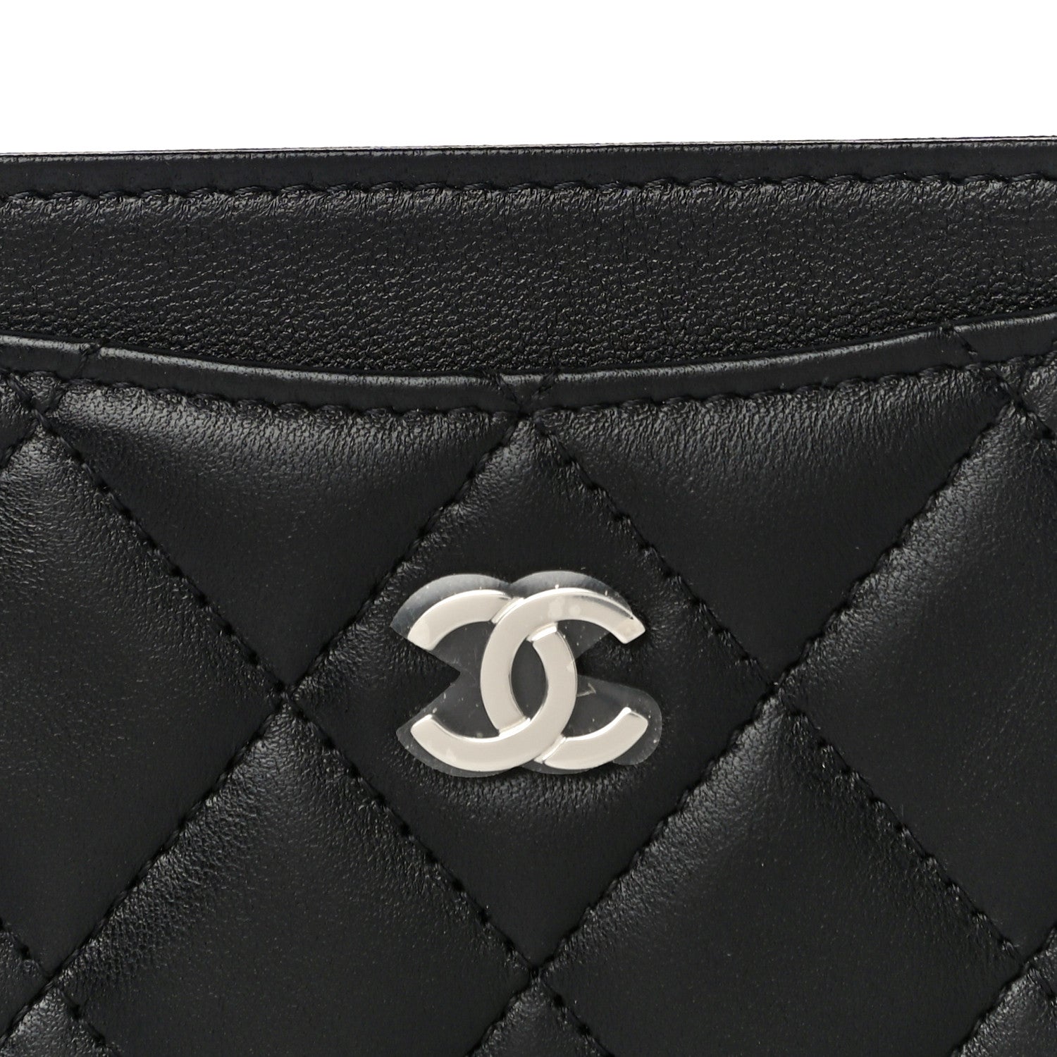 Chanel Lambskin Quilted Card Holder Black 9 of 12