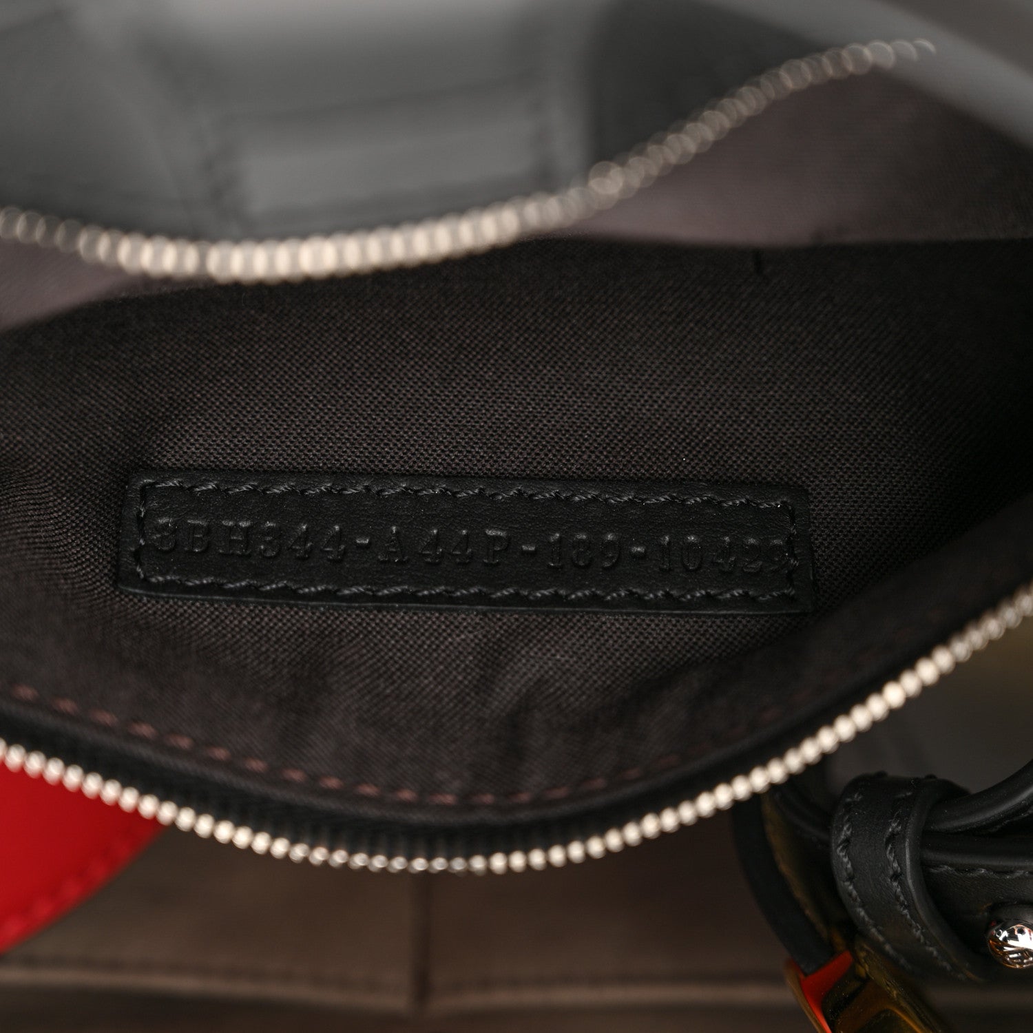 Fendi Vitello Century F is Fendi FF Diagonal Inlay Small Runaway Satchel Fango Black Fragola 7 of 10