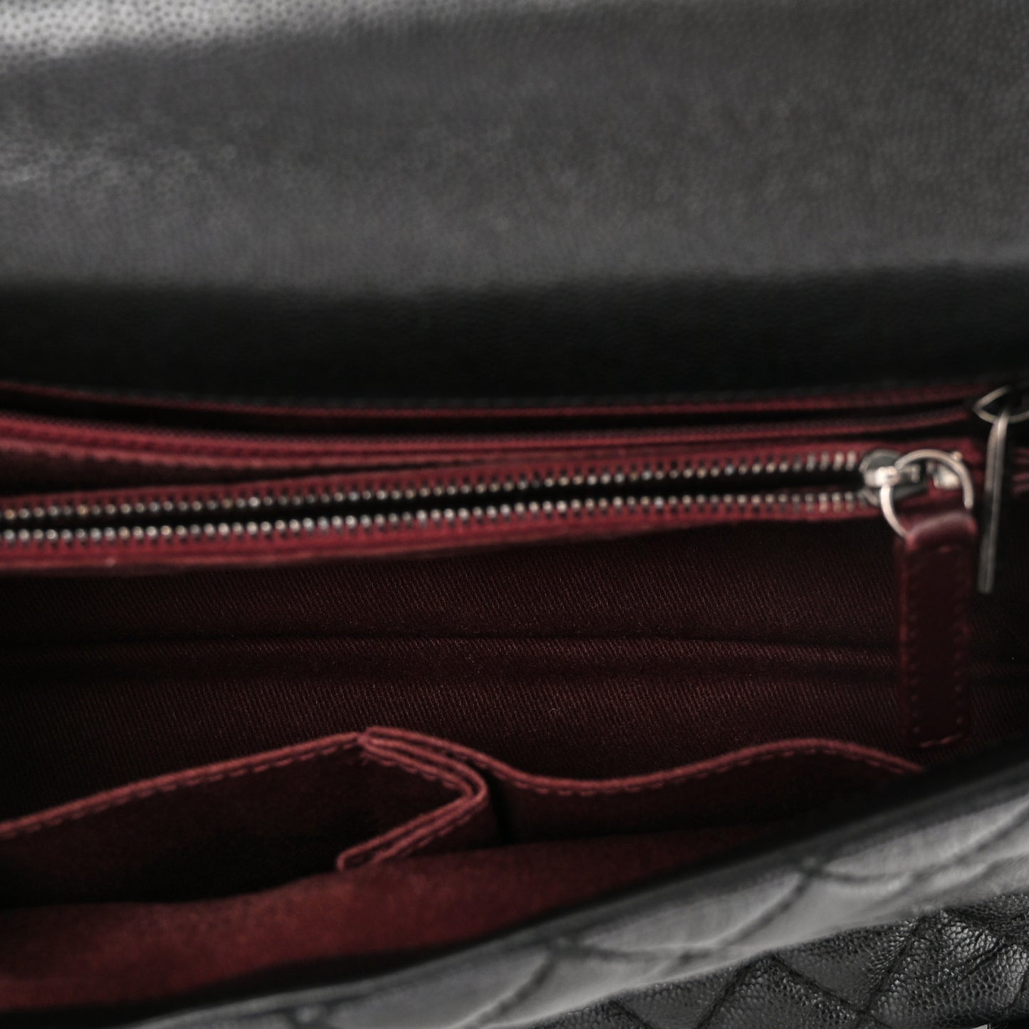 Caviar Quilted Small Coco Handle Flap Black