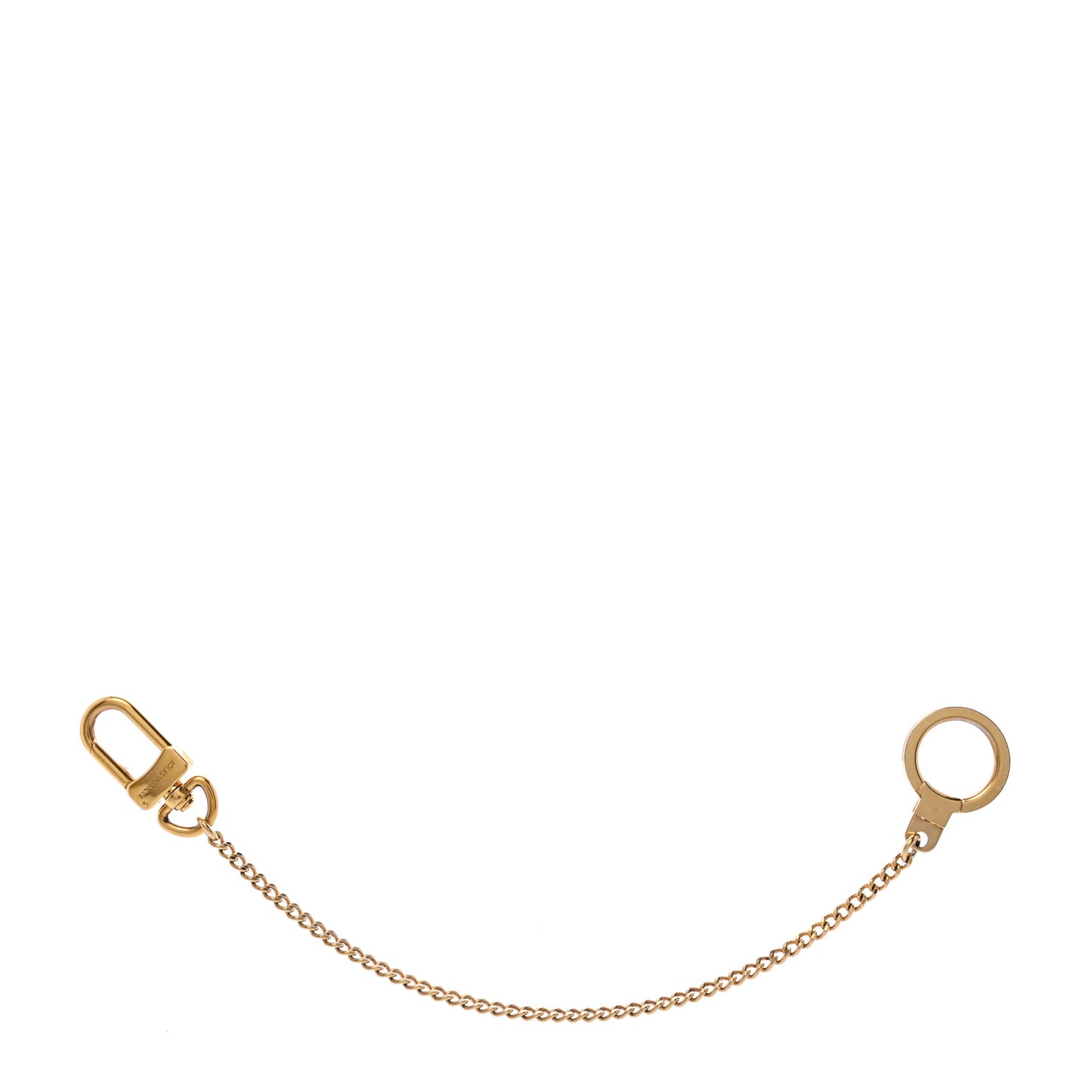 Metal Pochette Extender Key Ring Chain Gold