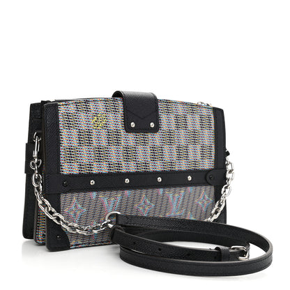 Louis Vuitton Calfskin Monogram LV Pop Trunk Clutch Blue 3 of 9