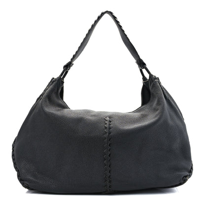 Bottega Veneta Washed Cervo Deerskin Shoulder Bag New Light Grey 1 of 13