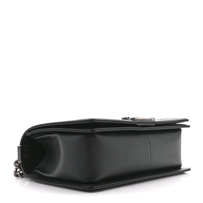 Chanel Cracked Metallic Calfskin Quilted Medium Boy Flap Black 4 of 12